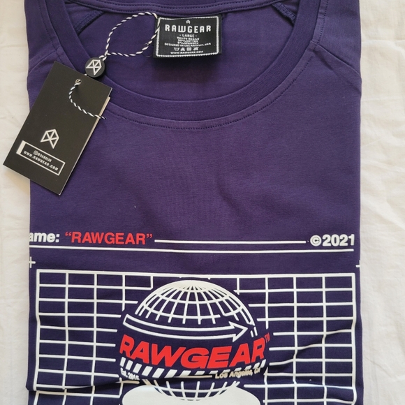 NWT RAWGEAR Men's 2021 Graphic Long Sleeve Shirt Size Large RG440 Color Navy - Picture 4 of 9